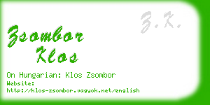 zsombor klos business card